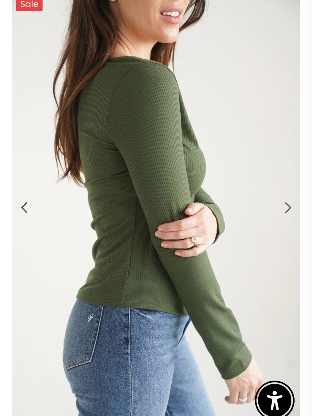 CJ's Favorite Ribbed Long Sleeve - Olive - Picture 3 of 4